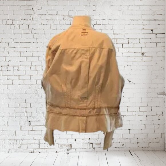 Vintage Faded Glory Off White Jean Jacket with Peplum - Picture 7 of 7